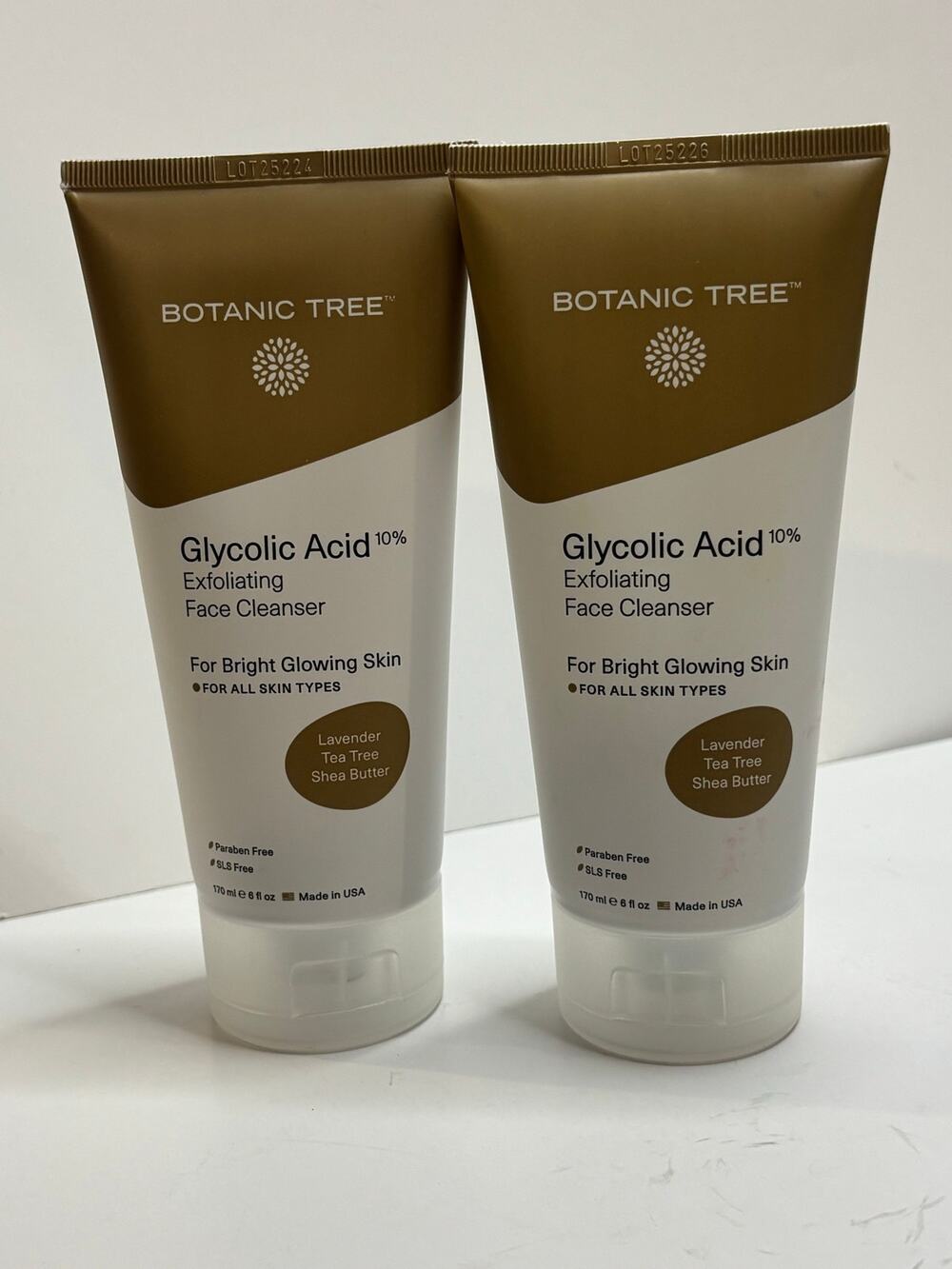 Botanic Tree Glycolic Acid 10% Exfoliating Face Cleanser 6 oz – 2-Pack